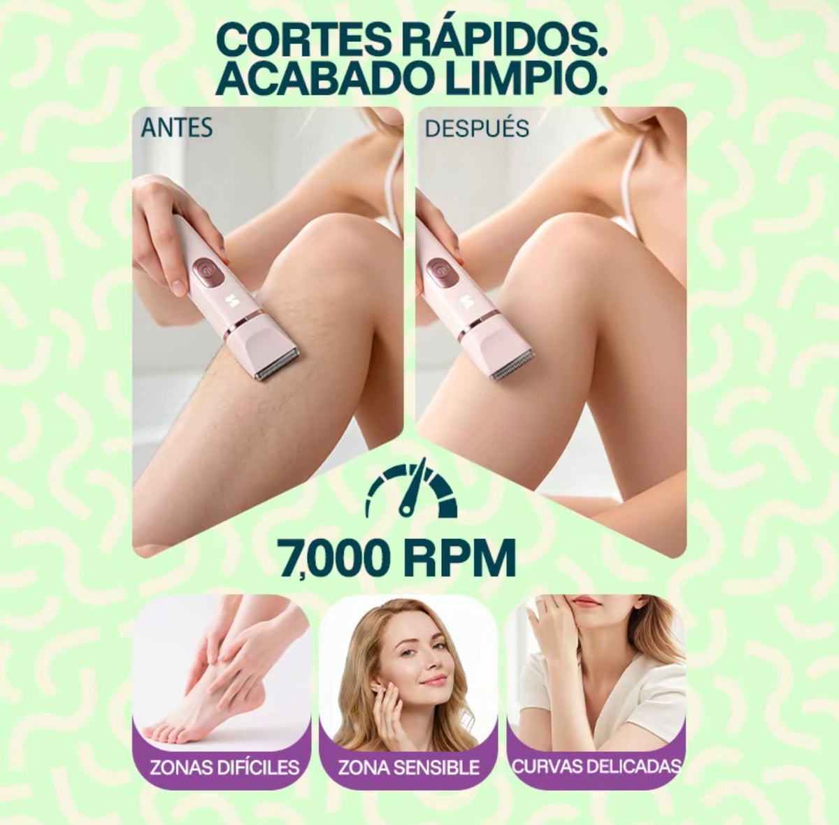 SEDALISA LadySpot™ – Recortadora 4 en 1 para mujer